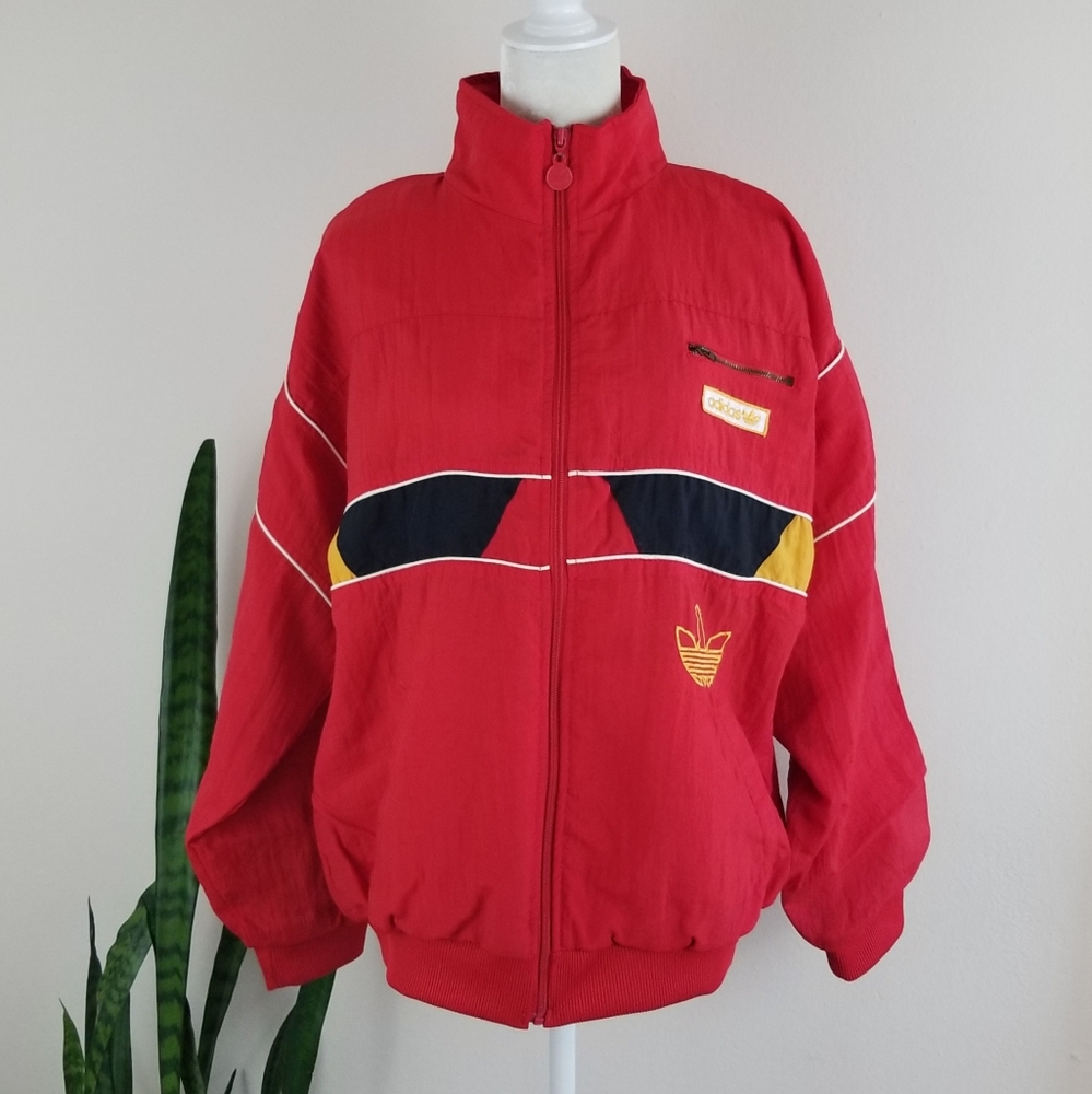 VTG 80s Adidas Trefoil Lined Windbreaker Jacket